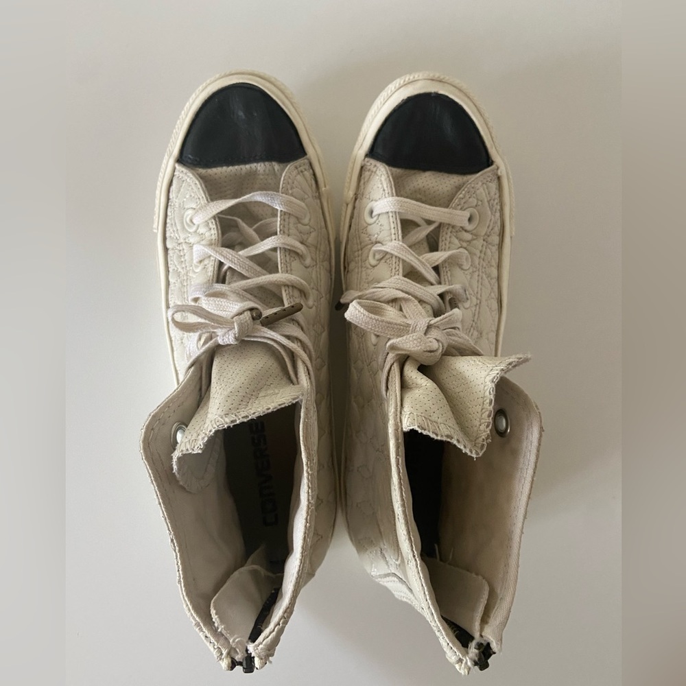 Converse Special Edition Zip Up Leather Hitops - Picture 2 of 8